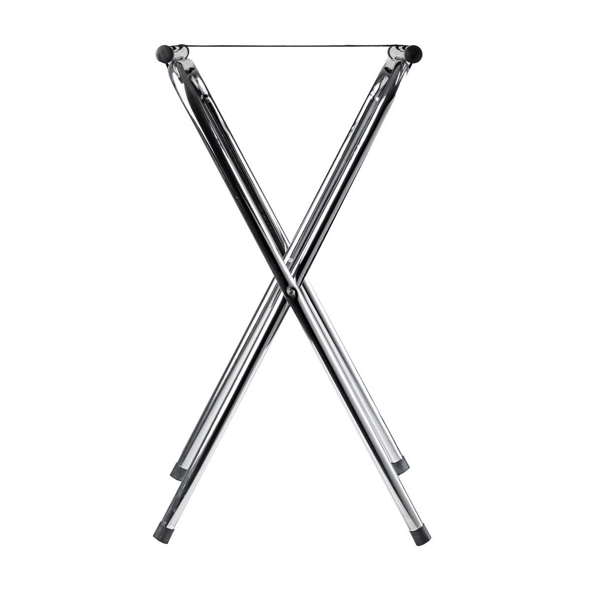 Tablecraft Chrome Plated Double Bar Tray Stand, 18.25 x 16.5 x 31.75 inch
