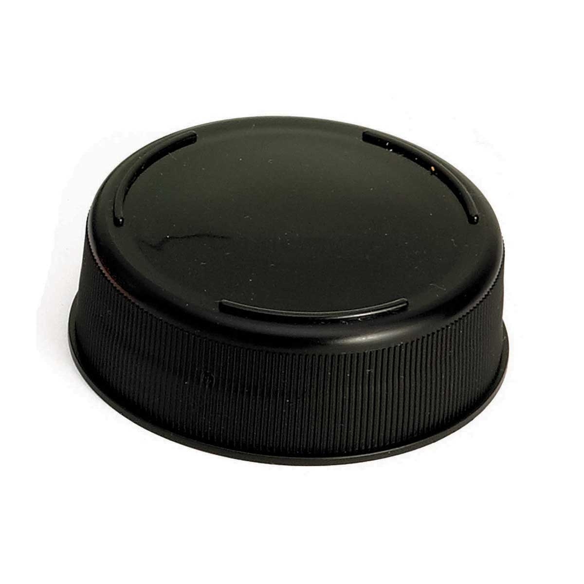 Tablecraft Invertatop 2.75 Inch Polyethylene Black 63mm End Cap For Squeeze Bottles, 12 Count