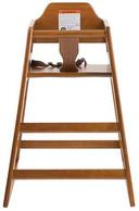 Tablecraft Wood Walnut Finish Unassembled High Chair, 19.75 x 19.75 x 29 inch