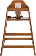 Tablecraft Wood Walnut Finish Assembled High Chair, 19.75 x 19.75 x 29 inch