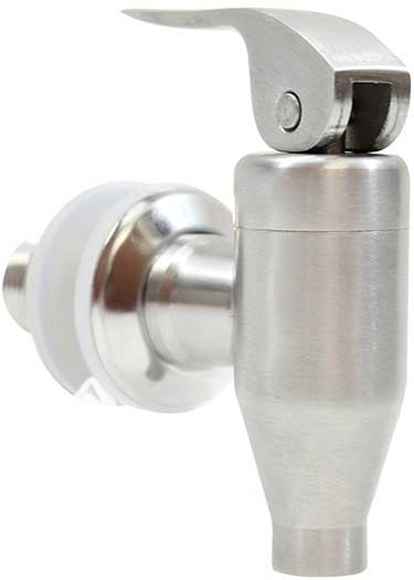 Tablecraft Universal Stainless Steel Faucet Fits ALL Glass and Plastic Beverage Dispenser