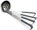 Tablecraft 1 Ounce Stainless Steel One Piece Ladle with Black Vinyl Handle, 12 inch Length