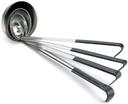 Tablecraft 2 Ounce Stainless Steel One Piece Ladle with Black Vinyl Handle, 12.5 inch Length
