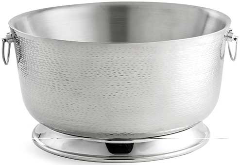 Tablecraft Remington Collection Mirror/rice Pattern 14-1 Stainless Steel Double Wall Beverage Tub With Base, 8.75 Gallon Capacity
