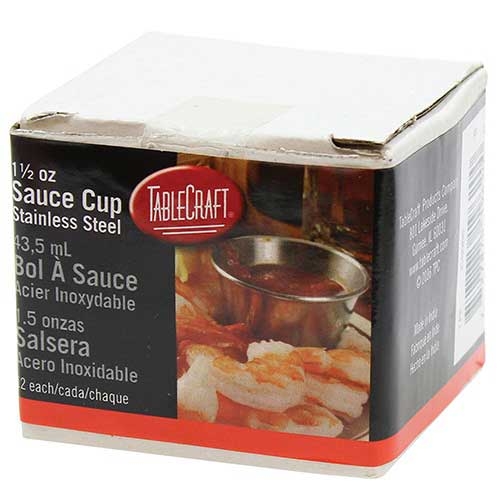 Tablecraft 200 Series Stainless Steel 1.5 Ounce Round Sauce Cup, 12 Count -- 8 Per Case