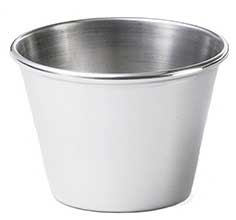 Tablecraft 200 Series Stainless Steel 2.5 Ounce Round Sauce Cup, 12 Count -- 8 Per Case