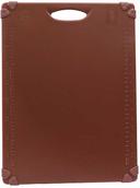 Tablecraft Grippy Polypropylene Brown Color Coded Cutting Board with TPE Grips, 20 x 15 x 0.625 inch