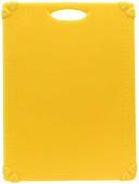 Tablecraft Grippy Polypropylene Yellow Color Coded Cutting Board with TPE Grips, 20 x 15 x 0.625 inch