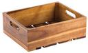 Tablecraft Acacia Wood Half Size Gastronorm Display Crate, 12.75 x 10.375 x 4.25 inch