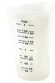 Tablecraft Silicone Flexible 2 Cup Measuring Cup, 3.875 X 3.875 X 5.875 Inch