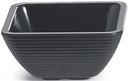 Tablecraft Melamine Black Square Ribbed Ramekin, 4 Ounce Capacity -- 12 per case