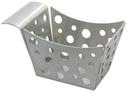 Tablecraft Stainless Steel Stamped Circles Side Basket, 5.375 x 3.375 x 3.125 inch