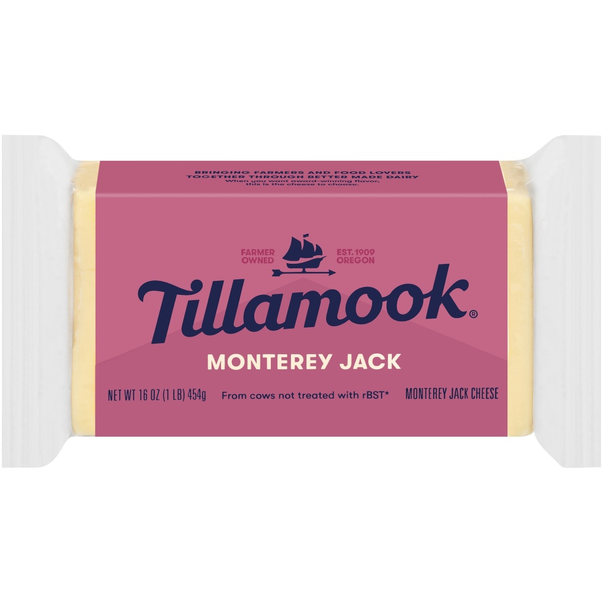 Tillamook Monterey Jack Cheese, 1 Pound -- 12 per case.