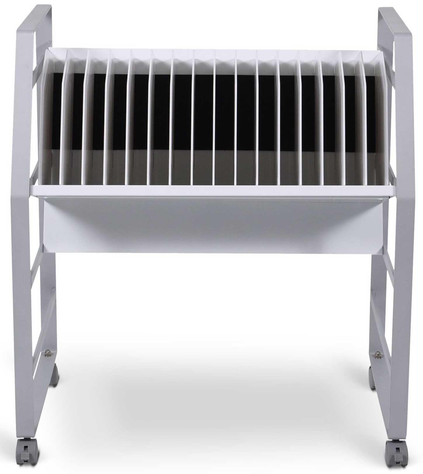 Luxor Gray 16 Tablet/chromebook Open Charging Cart, 27 X 14.75 X 30 Inch