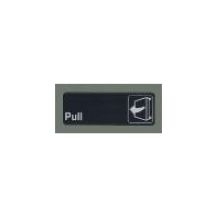Winco Black Pull Information Sign With Symbol, 3 X 9 Inch