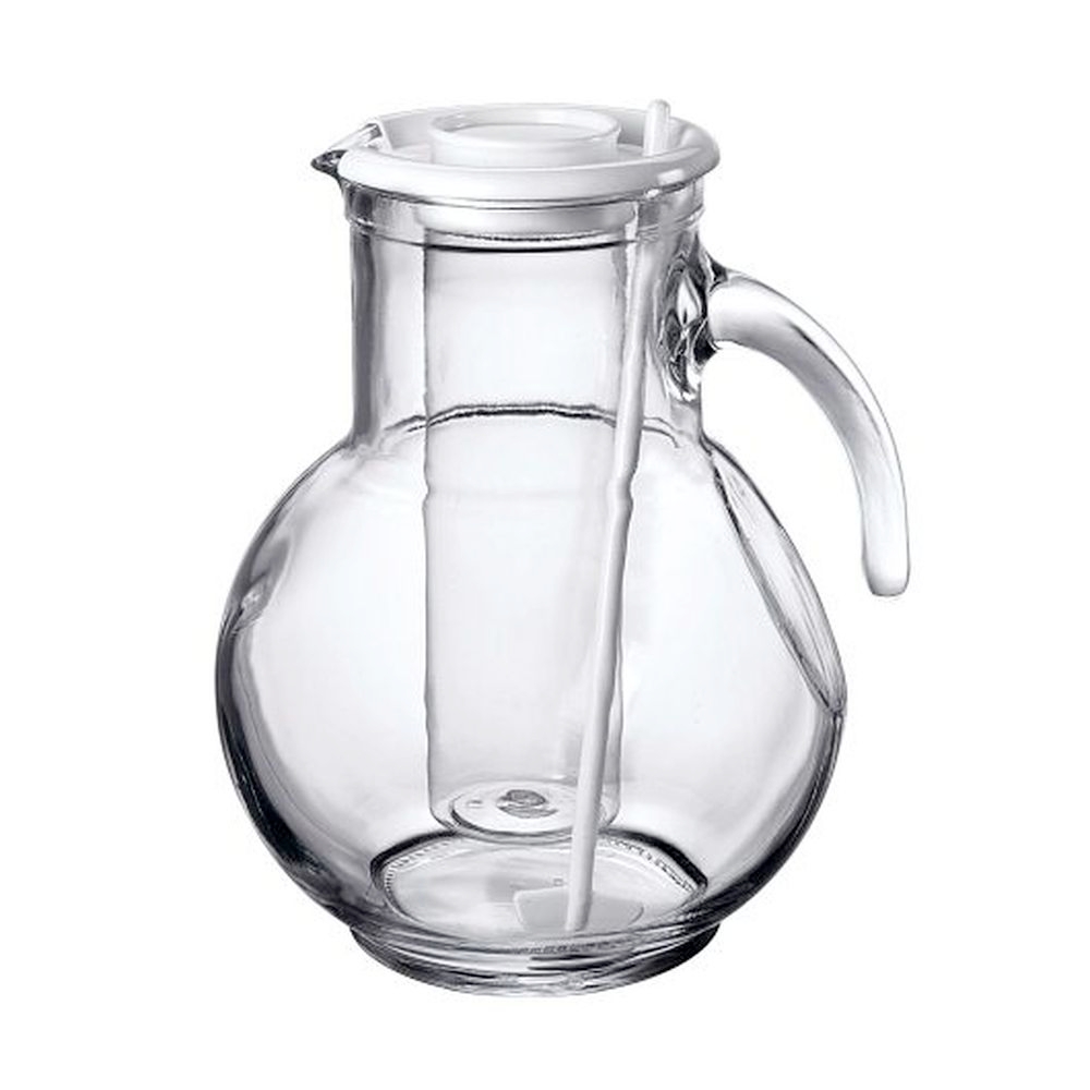 Bormioli Rocco Kufra Soda Lime 2.25 Quart Pitcher With Ice Chamber, 6 Count