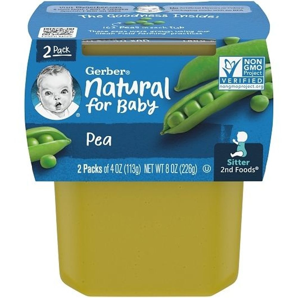 Gerber 2nd Foods Peas Baby Food, 8 Ounce -- 8 Per Case