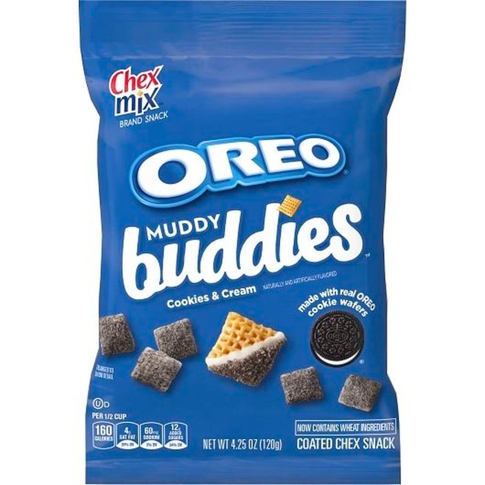Chex Mix Muddy Buddies Cookies N Cream Snack Mix, 4.25 Ounce -- 7 per case.