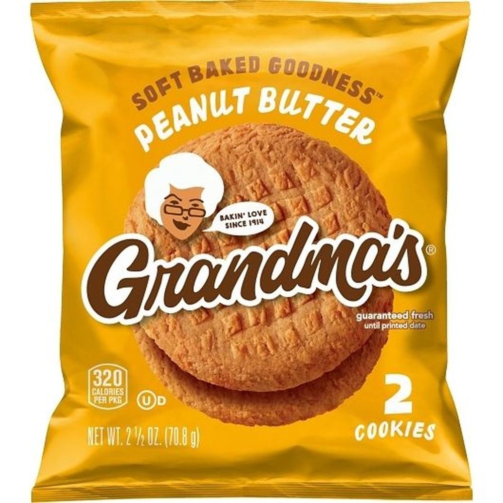Grandmas Homestyle Big Peanut Butter Cookie, 2.5 Ounce -- 60 per case.
