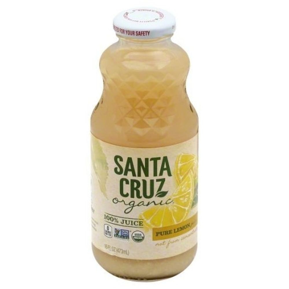 Santa Cruz Organic Pure Lemon Juice, 16 Fluid Ounce -- 8 Per Case