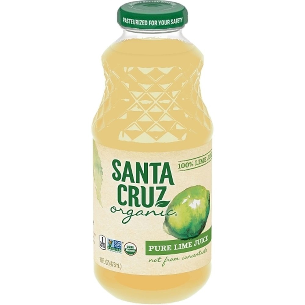 Santa Cruz Organic Pure Lime Juice, 16 Fluid Ounce -- 8 Per Case