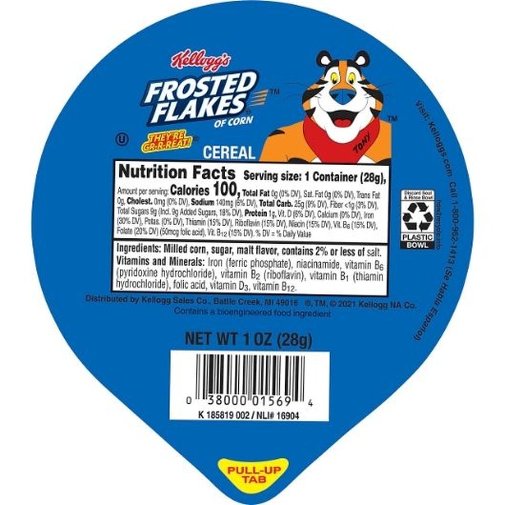 Frosted Flakes Single Serve Cereal Bowl, 1 Ounce -- 96 Per Case