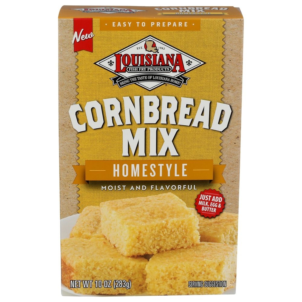 Louisiana Fish Fry Homestyle Cornbread Mix, 10 Ounce -- 6 Per Case