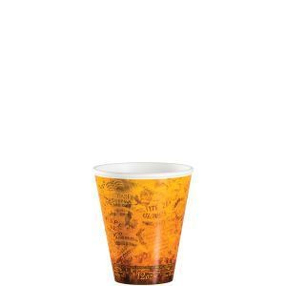 Fusion Paper-Wrapped Foam Hot Cup with Escape Stock Print 12 Ounce