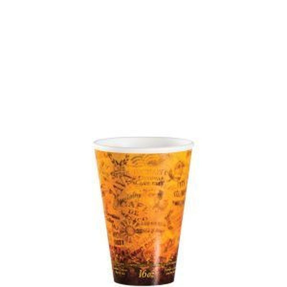 Fusion Paper-Wrapped Foam Hot Cup with Escape Stock Print 16 Ounce