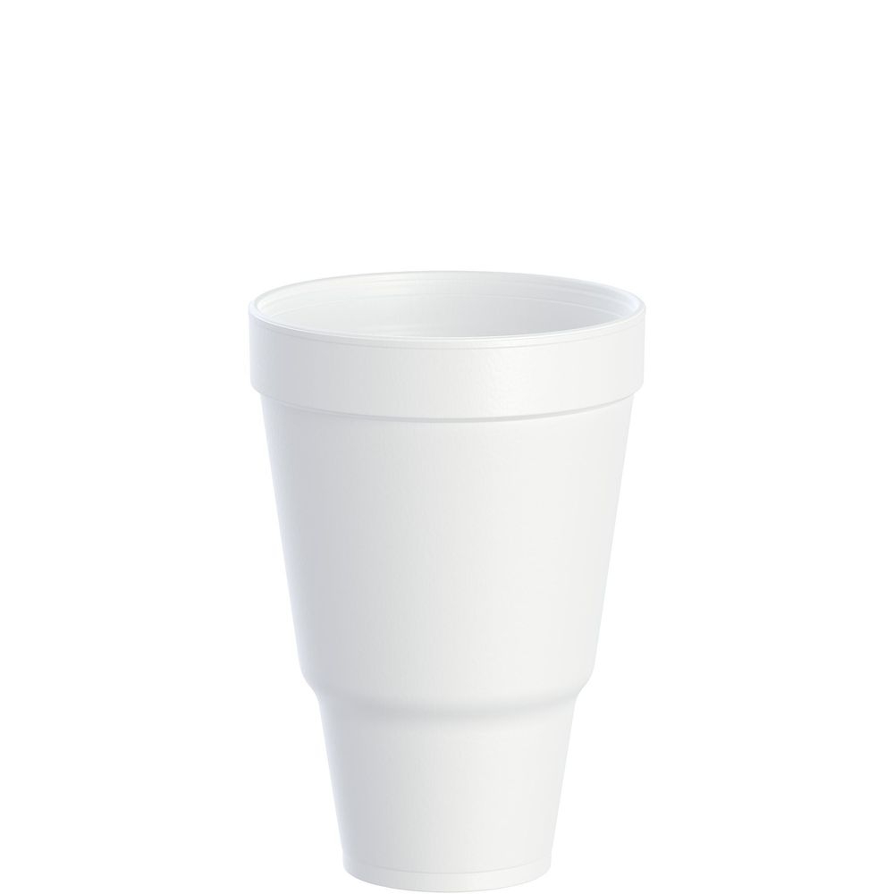 White Large EPS Insulated Foam Pedestal Squat Cup