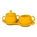 Daffodil 4-Piece Sugar Bowl and Creamer Set with Tray