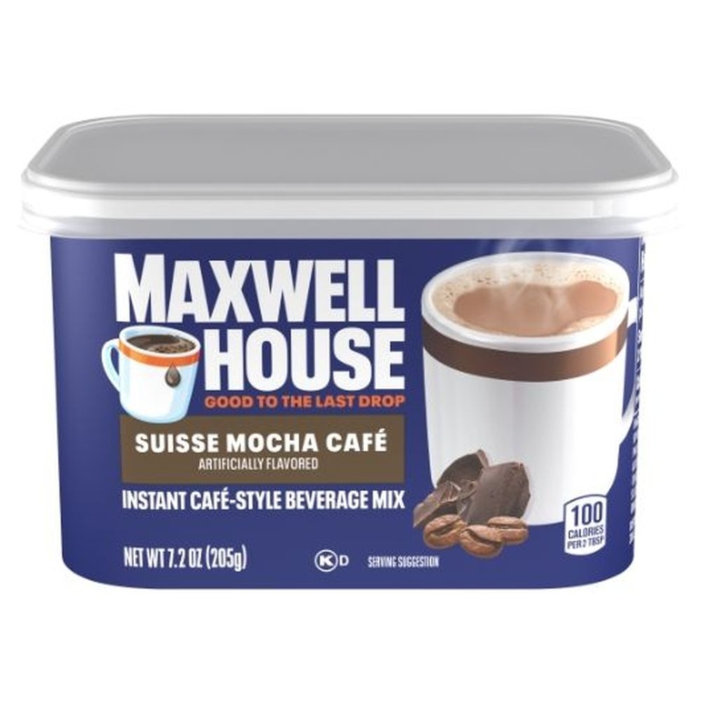 Maxwell House Suisse Mocha Instant Coffee, 7.2 Ounce -- 8 per case.