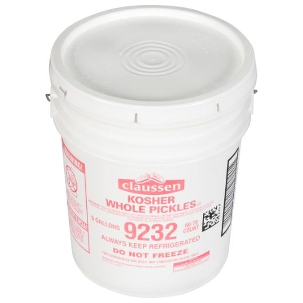 Claussen Whole Dill Pickle, 5 Gallon, 60, 70 Count