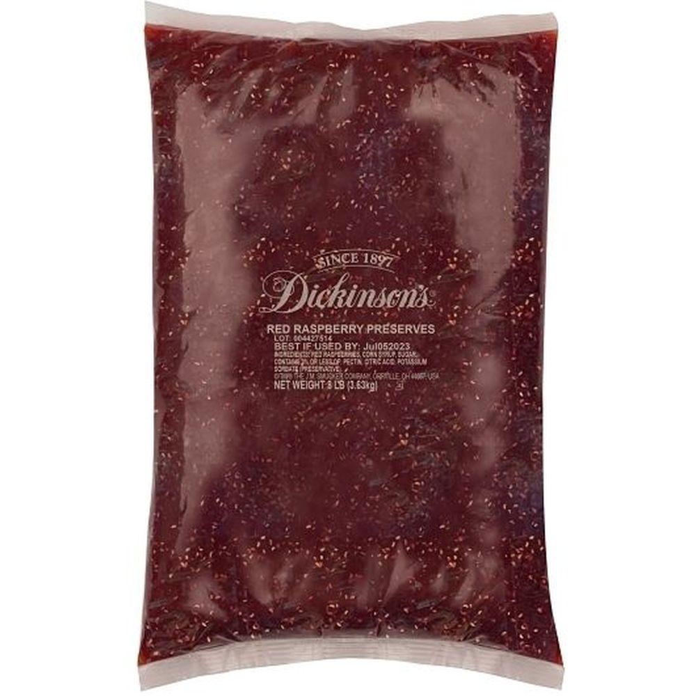 Dickinson's Raspberry Preserve, Bulk, 8 Pound Pouch -- 4 Per Case