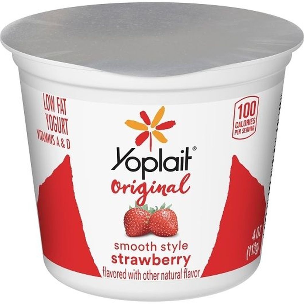 Yoplait Original Strawberry And Strawberry Banana Yogurt, 4 Ounce -- 48 Per Case