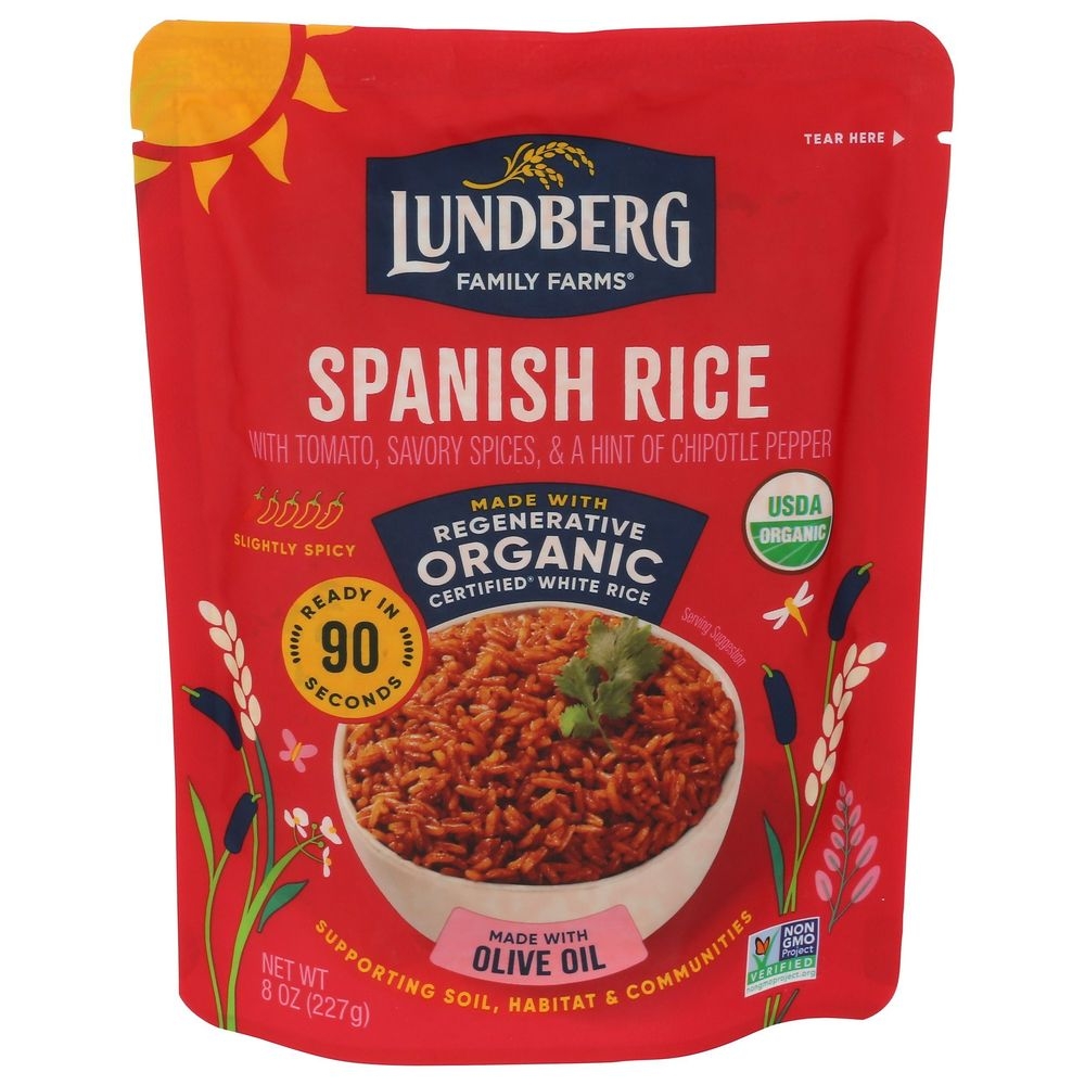 Lundberg Family Farms Organic Regenerative Spanish Rice, 8 Ounce -- 6 Per Case