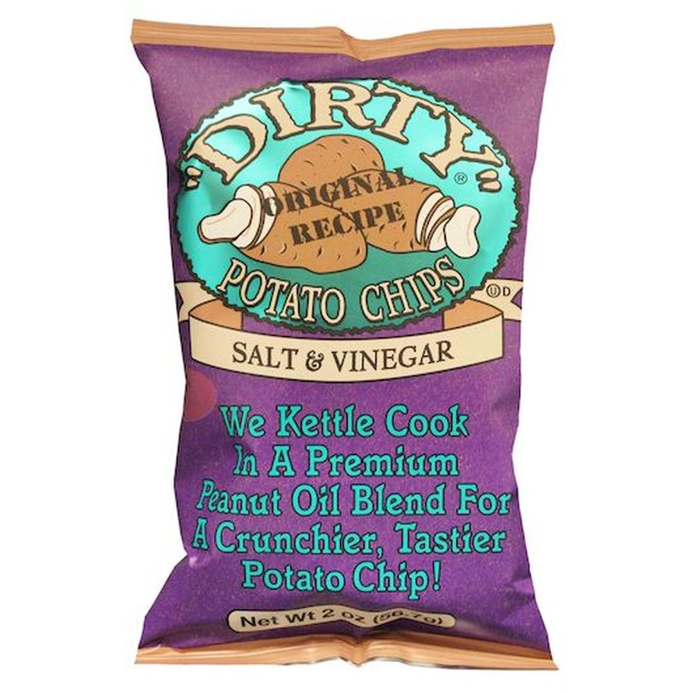 Dirty Sea Salt and Vinegar Potato Chips, 2 Ounce -- 25 per case.