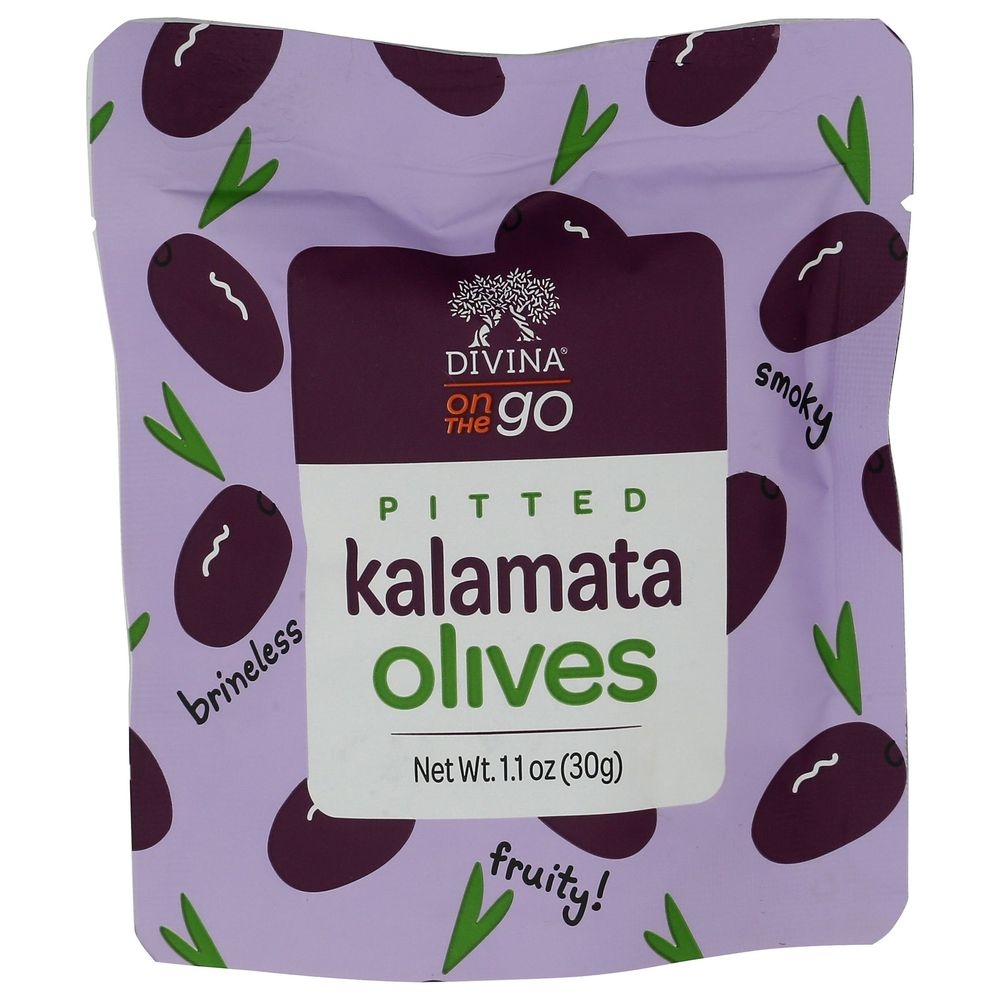Divina Pitted Kalamata Olives, 1.1 Ounce -- 10 Per Case
