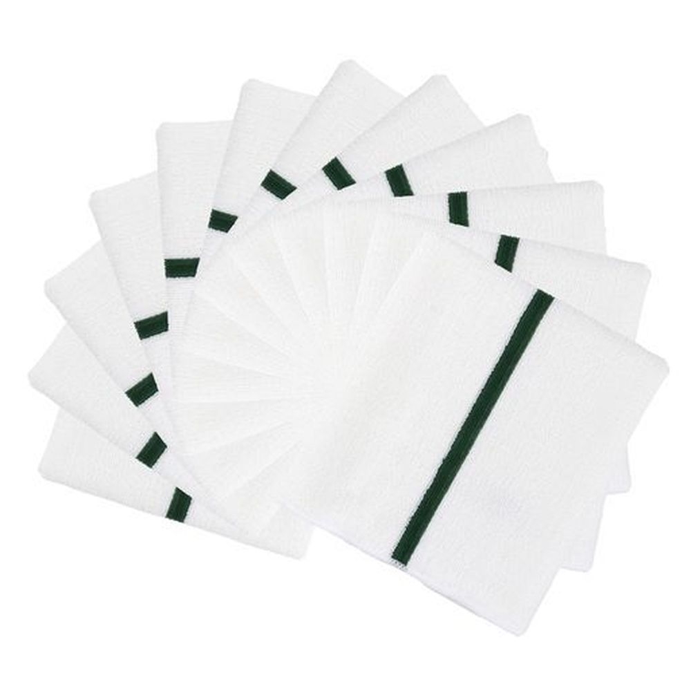 Microfiber Ribbed Bar Mop with Green Center Stripe