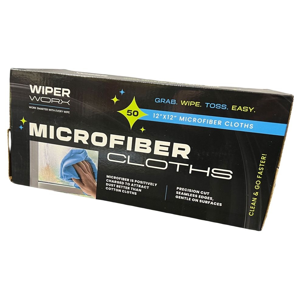 WiperWorx Blue 180 GSM Disposable Microfiber Cloth