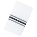 Bistro Spun Poly Napkin with Black Stripe