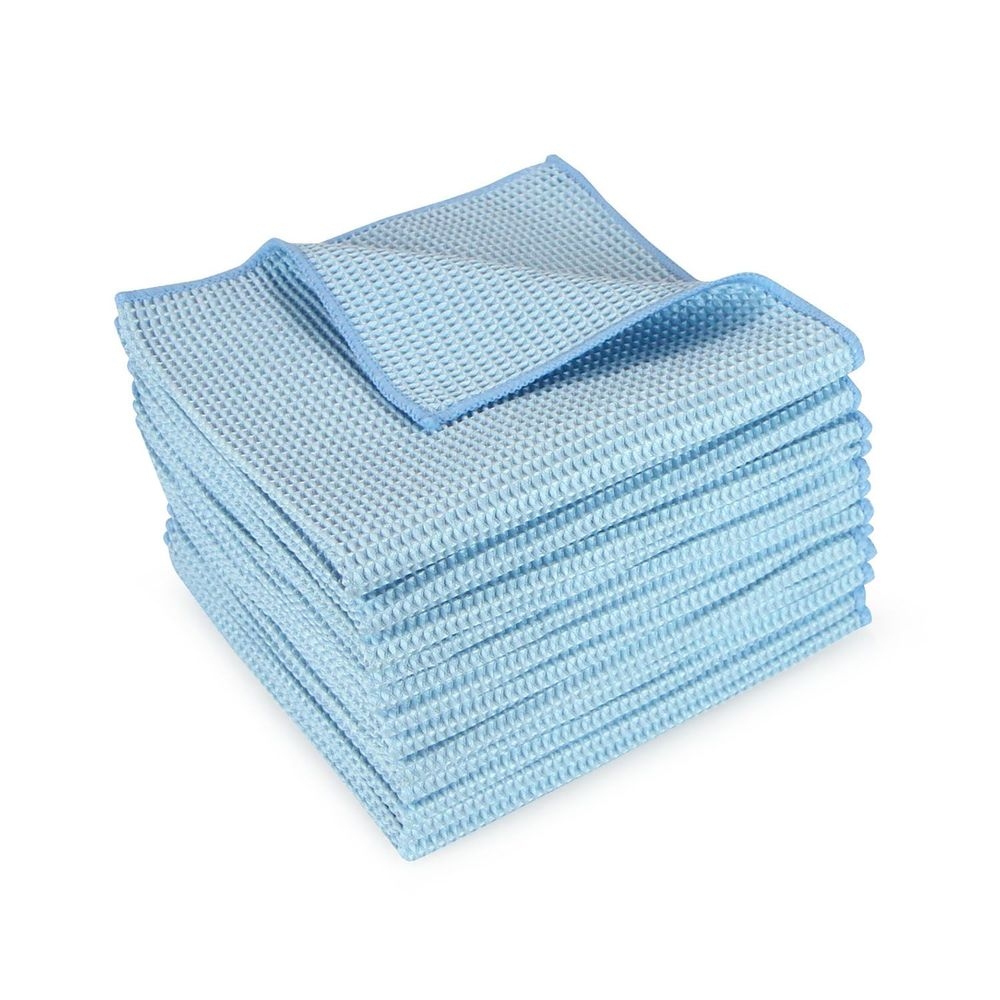 Blue 335 GSM Microfiber Waffle Cloth