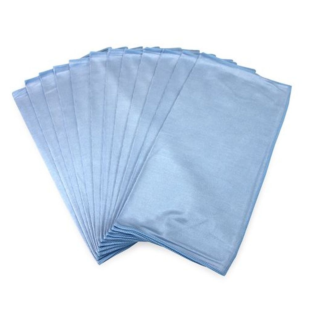 Blue Shiny 270 GSM Microfiber Glass Cleaning Cloth