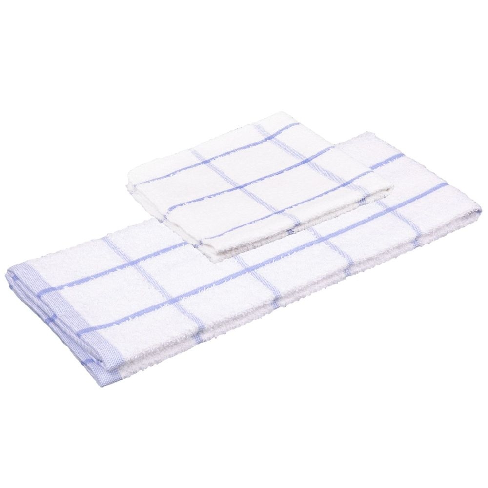 Blue Checkered Kitchen Towel/Wash Cloth Set