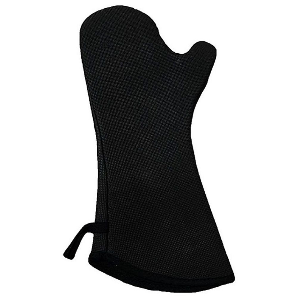 Black Neoprene/Cotton Beige Oven Mitt