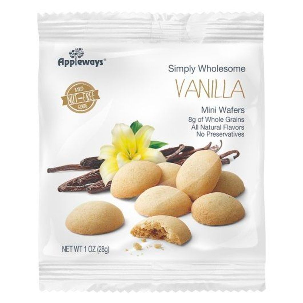 Appleways Whole Grain Vanilla Wafers, 1 Ounce -- 108 per case.