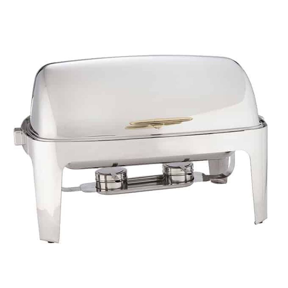 American Metalcraft Stainless Steel Rectangular Adagio Chafer With Gold Handle, 26-1/2 X 19-1/2 X 17-1/2 Inch