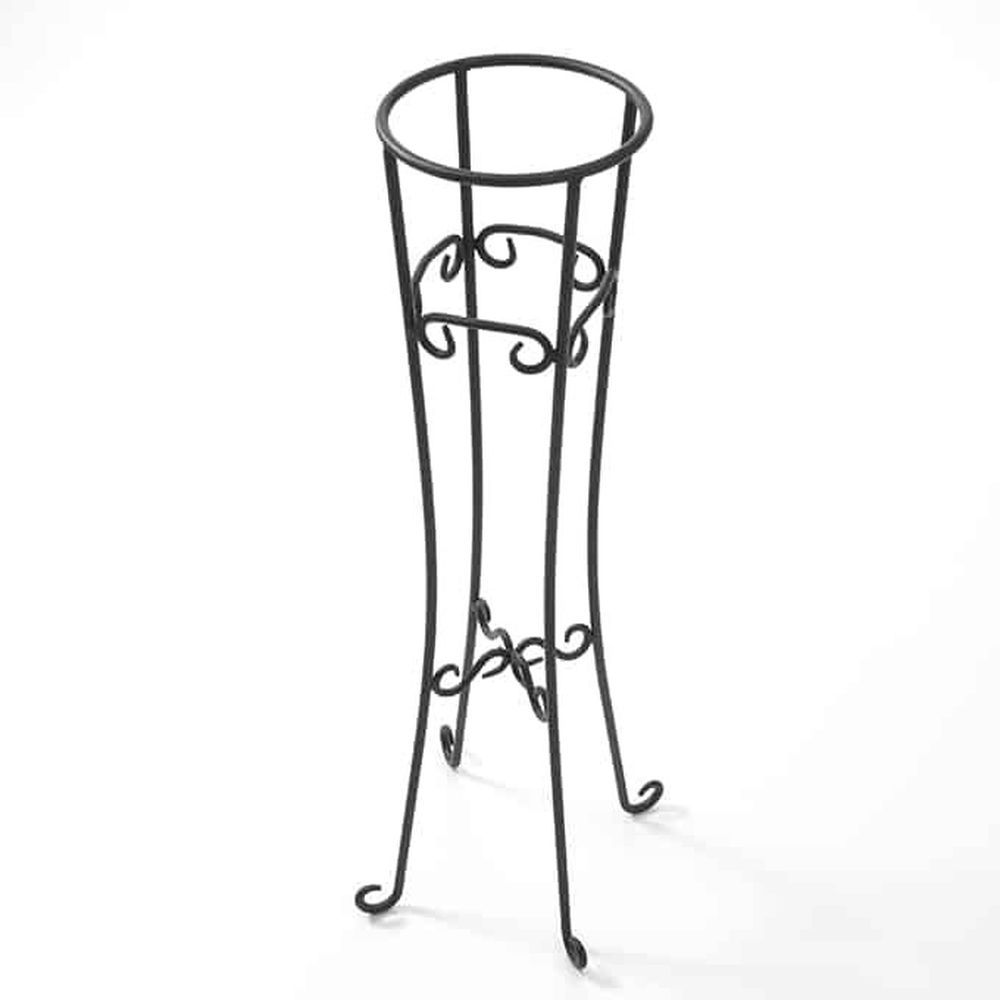American Metalcraft Black Wrought Iron Champagne Wine Bucket Stand, 32-1/8 Inch Height