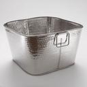 American Metalcraft Stainless Steel Square Hammered Finish Tub, 16 1/2 inch Square