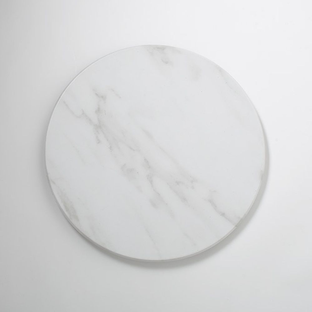 American Metalcraft White Marble Melamine Round Serving Board, 17 1/4 Inch Dia. X 1-1/8 Inch